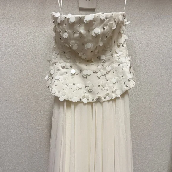 BHLDN Strapless Embellished Peplum Pleated Maxi Dress
BHLDN - Picture 5 of 12